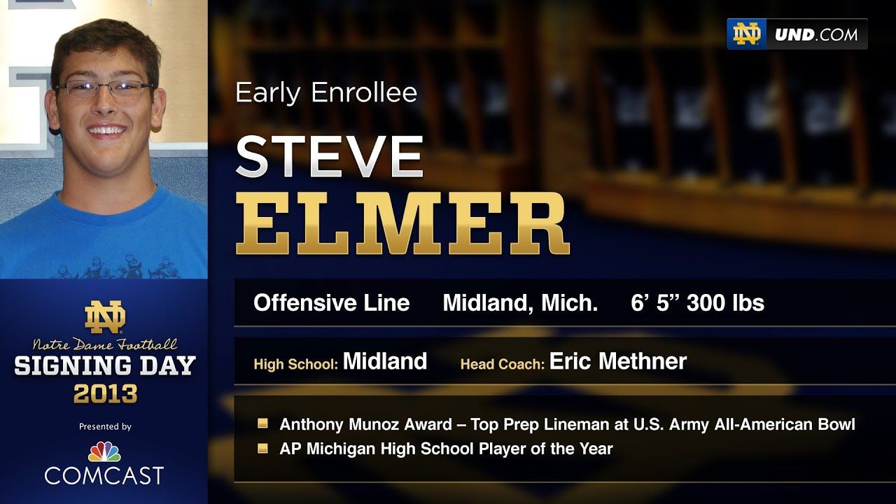 Steve Elmer - 2013 Notre Dame Football Signee