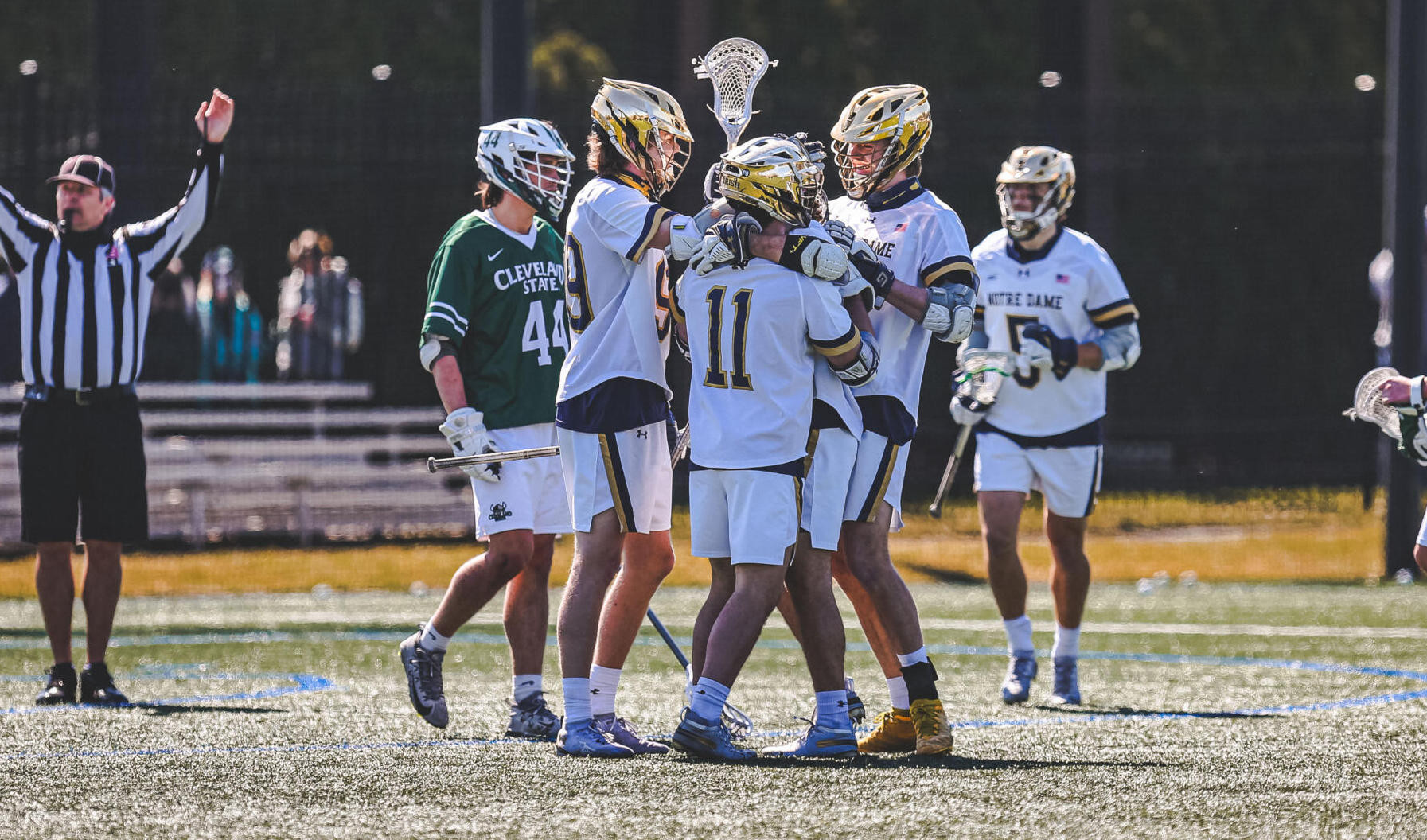 #8 Notre Dame Impresses In 19-5 Win Over Cleveland State #8 Notre Dame Impresses In 19-5 Win Over Cleveland State