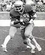 In his first three seasons, Jim Stone served in a backup role at halfback and was used primarily as a kickoff return specialist.  His 25.9 average on kickoff returns in 1979 (19 for 493 yards) ranked sixth nationally.