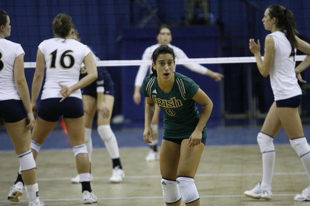 Freshman Frenchy Silva has recorded at least 10 digs in each of Notre Dame's six matches this season.