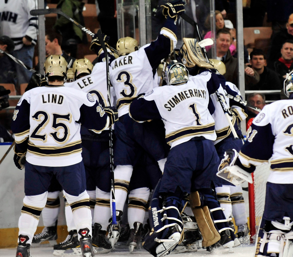 Irish Top New Hampshire 2-1 in NCAA Quarterfinals (AP)