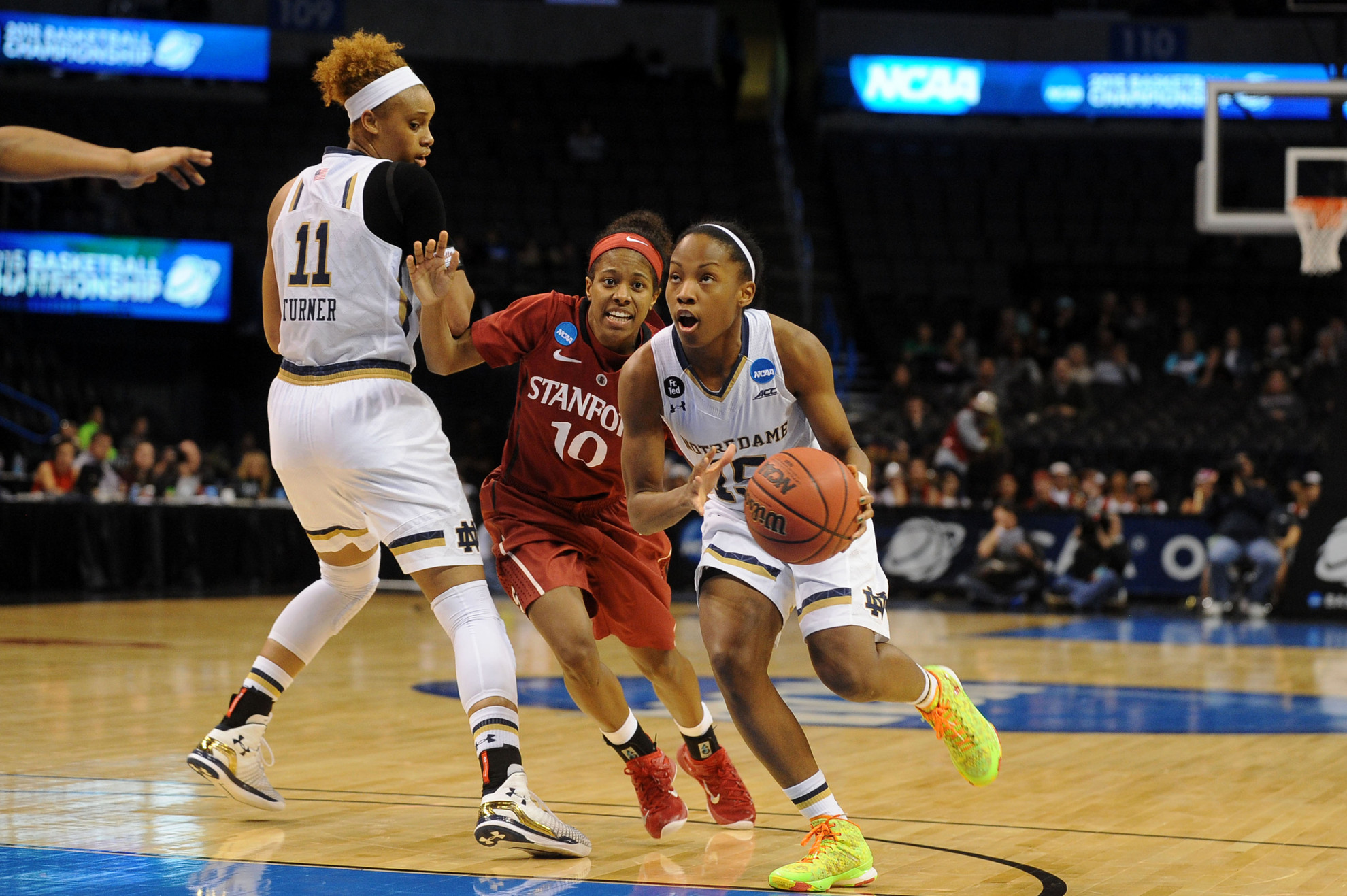 Game Preview: Sweet 16 vs. Stanford Lindsay Allen, who scored a career-high 28 points, drives past Briana Roberson in last year's Sweet 16.
