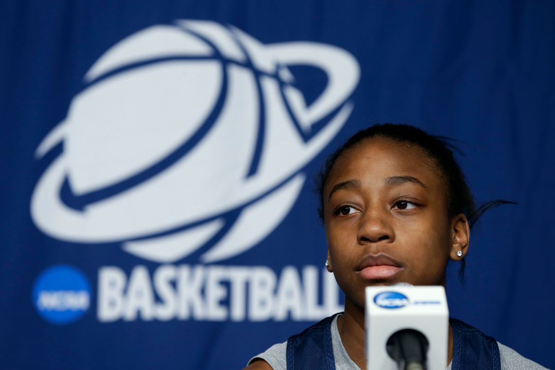 Jewell Loyd at Monday's press conference