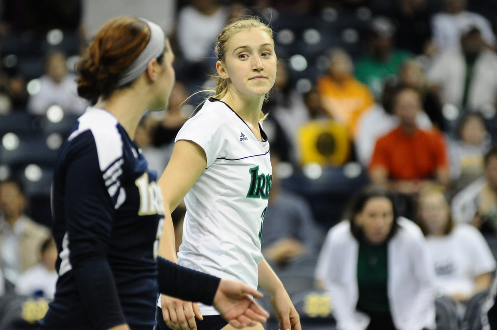 Notre Dame Volleyball vs. Kansas Notre Dame, Ind. (Purcell Pavilion) W, 3-1