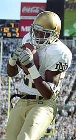 Maurice Stovall found himself on the cover of <i>Sports Illustrated</i> after this touchdown catch at Michigan State in 2002.