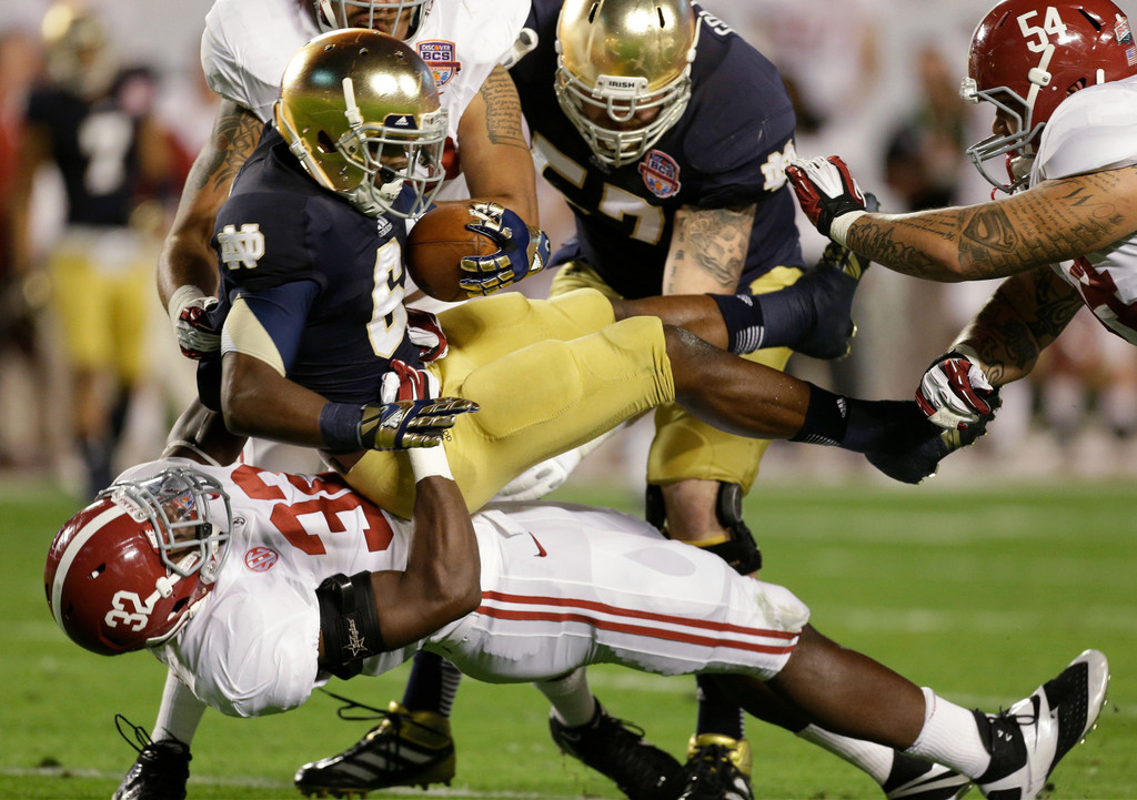 Irish Title Hopes Halted By Crimson Tide, 42-14 (AP)