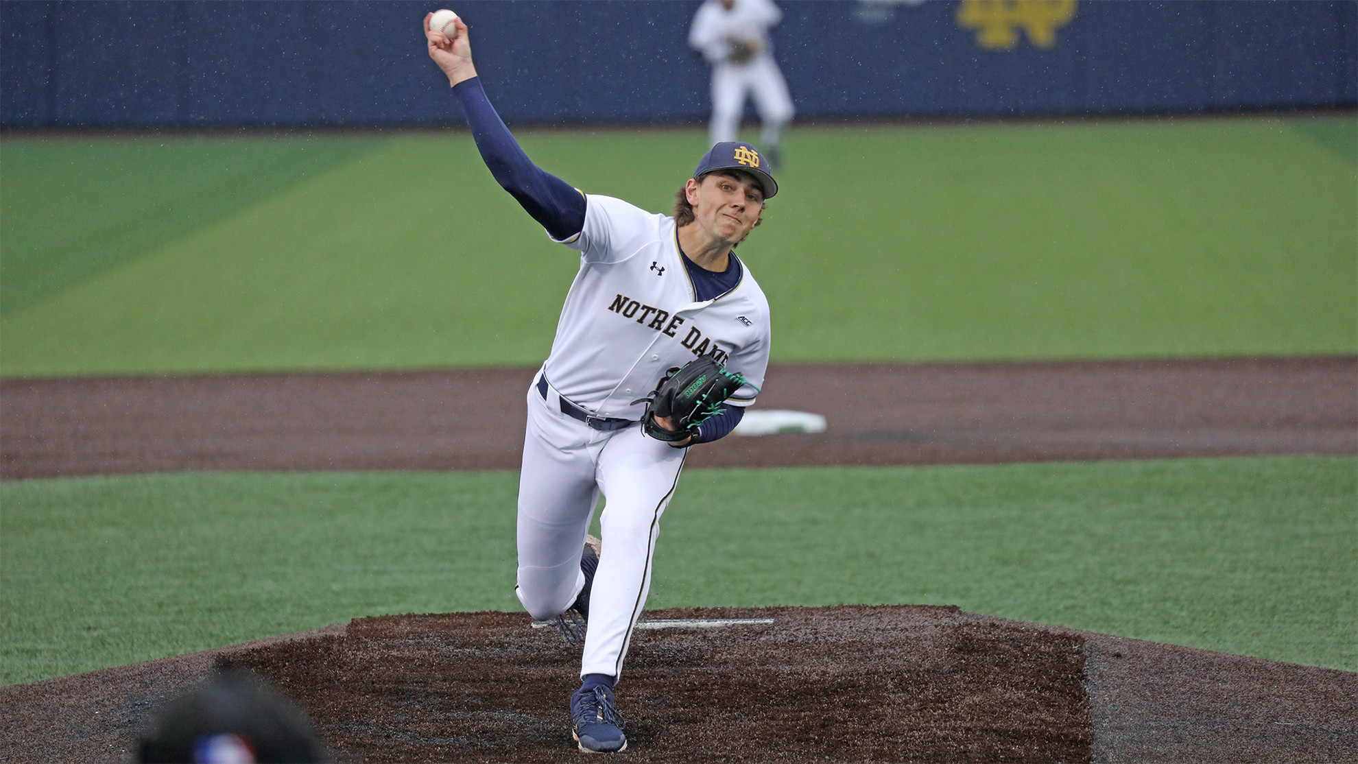 Irish Halt Hokies in Series Opener Jack Radel throws a pitch