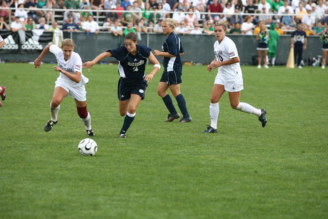 Kerri Hanks ran away to a record-setting season in 2006 that saw her join former UNC great Mia Hamm as the only players to finish a season as the nation's leader in both goals (22) and assists (22). (photo by Marcus Snowden)