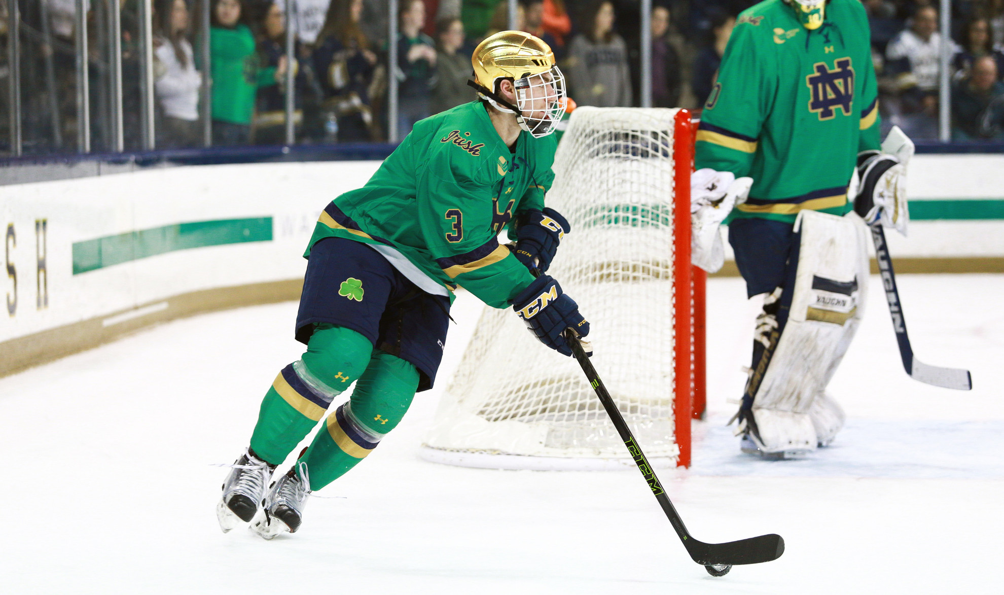 Weekend Preview: #10 Irish To Host Northeastern In Hockey East Quarterfinals Jordan Gross scored a pair of goals in Notre Dame's 3-2 win over Northeastern on Nov. 12.