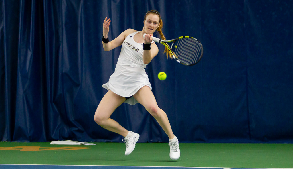 Brooke Broda during the ACC match between University of Notre Dame vs. University of Louisville at Eck Center on March 8, 2019 in South Bend, Indiana.