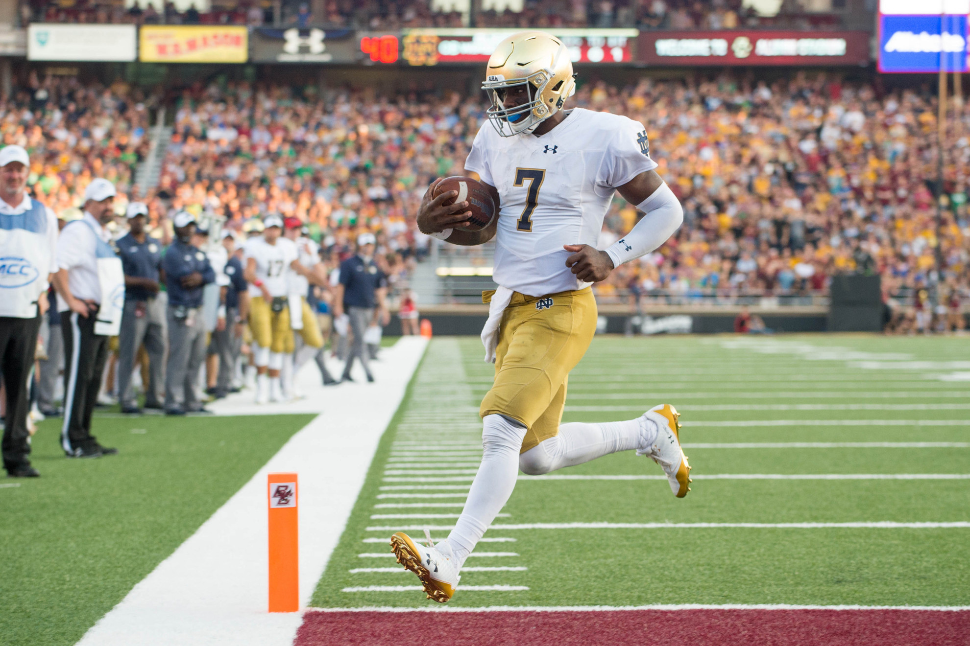 Adams, Wimbush run Notre Dame past BC 49-20 Adams, Wimbush run Notre Dame past BC 49-20
