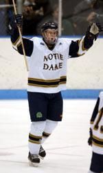Tim Wallace scored twice in Notre Dame's 5-3 loss to Princeton.  It was the second two-goal game of his career.
