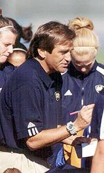 Notre Dame women's soccer head coach Randy Waldrum (pictured) and men's soccer head coach Bobby Clark will be two of the clinicians at the 2006 National Soccer Coaching Seminar, which is being held at Notre Dame.