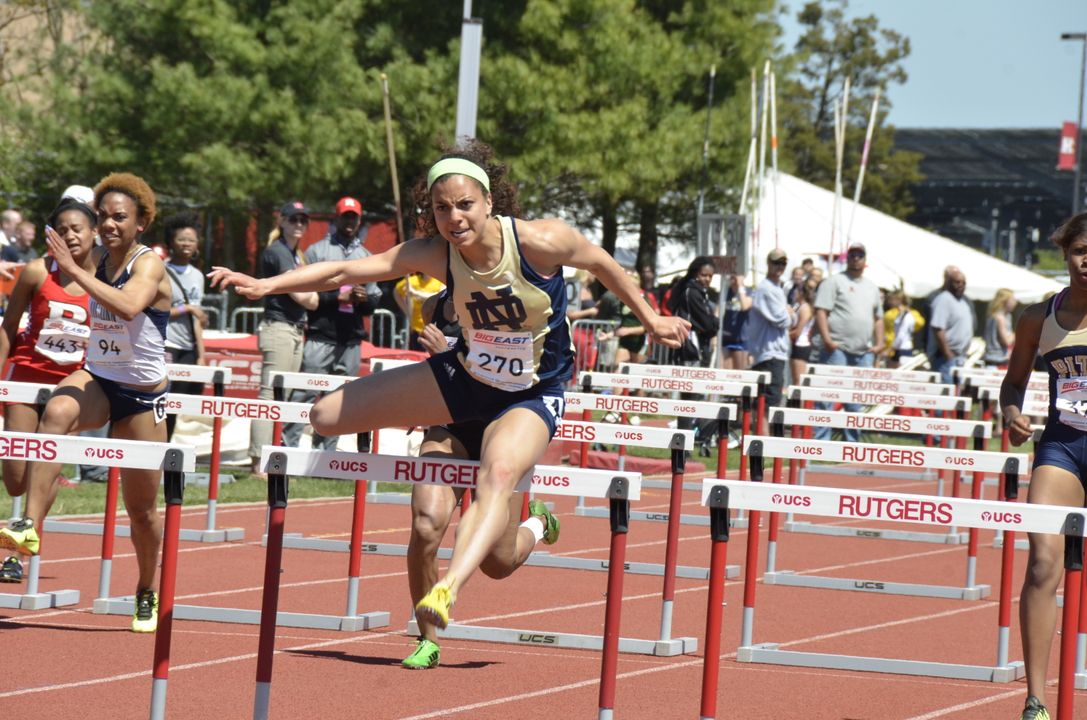 Junior Jade Barber placed first in the women's 100m hurdles at the Stanford Invite with a time of 13.13.