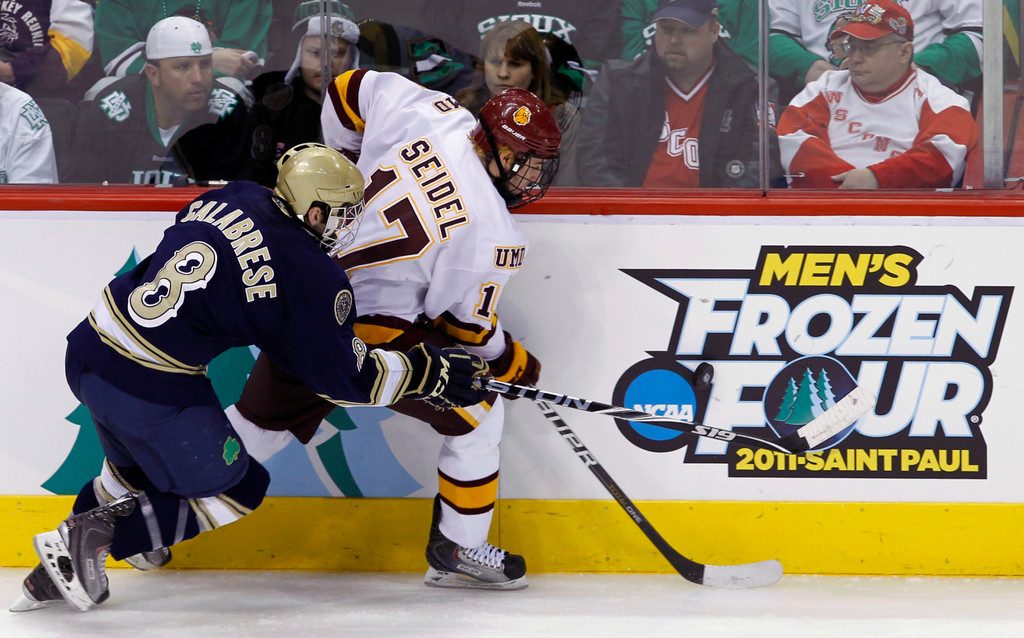 NCAA Frozen Four Semifinals - vs. Minnesota Duluth (AP)