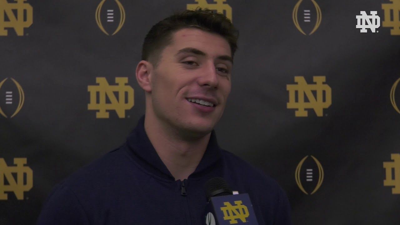 @NDFootball | Ian Book Pre-Practice Interview - CFP (2018)
