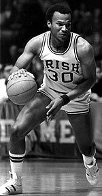 Tracy Jackson (1977-81) led the Irish in scoring and rebounding as a junior.