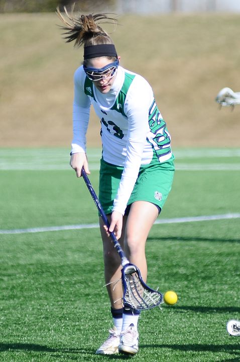 Senior Jenny Granger is a co-captain on the 2013 women's lacrosse team with Margaret Smith.