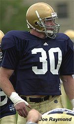 Rocky Boiman was a special teams standout for the Colts during the 2006-07 NFL season. He is shown here during his Notre Dame playing career from 1998-2001.