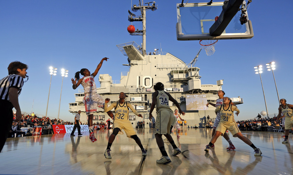 Achonwa Leads #7/6 Notre Dame Past #19/21 Ohio State, 57-51 (AP)