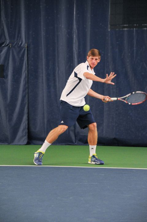 Freshman Alex Lawson has teamed with Billy Pecor to go 3-2 at No. 2 doubles so far this season.