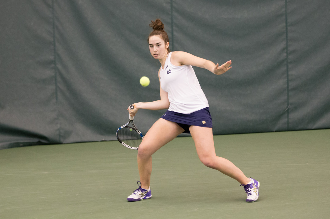 Junior Jane Fennelly clinched the win for the Irish with a three-set victory on Court 6.