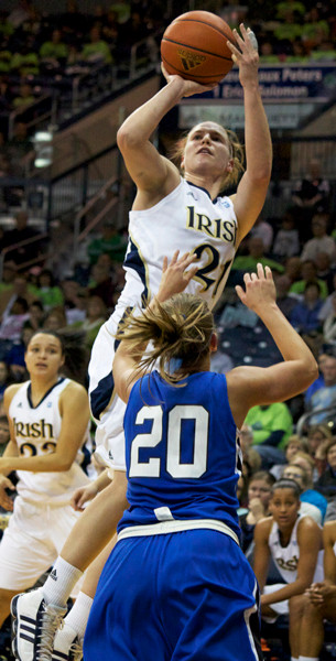 No. 17 Notre Dame Overpowers Valparaiso, 94-43 Junior guard Natalie Novosel scored 15 points in Saturday's 82-50 win at Pittsburgh.