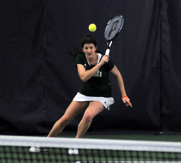No. 7 Irish Sweep No. 17 Ohio State, 7-0 Senior Kali Krisik won both her singles and doubles matches against Ohio State.