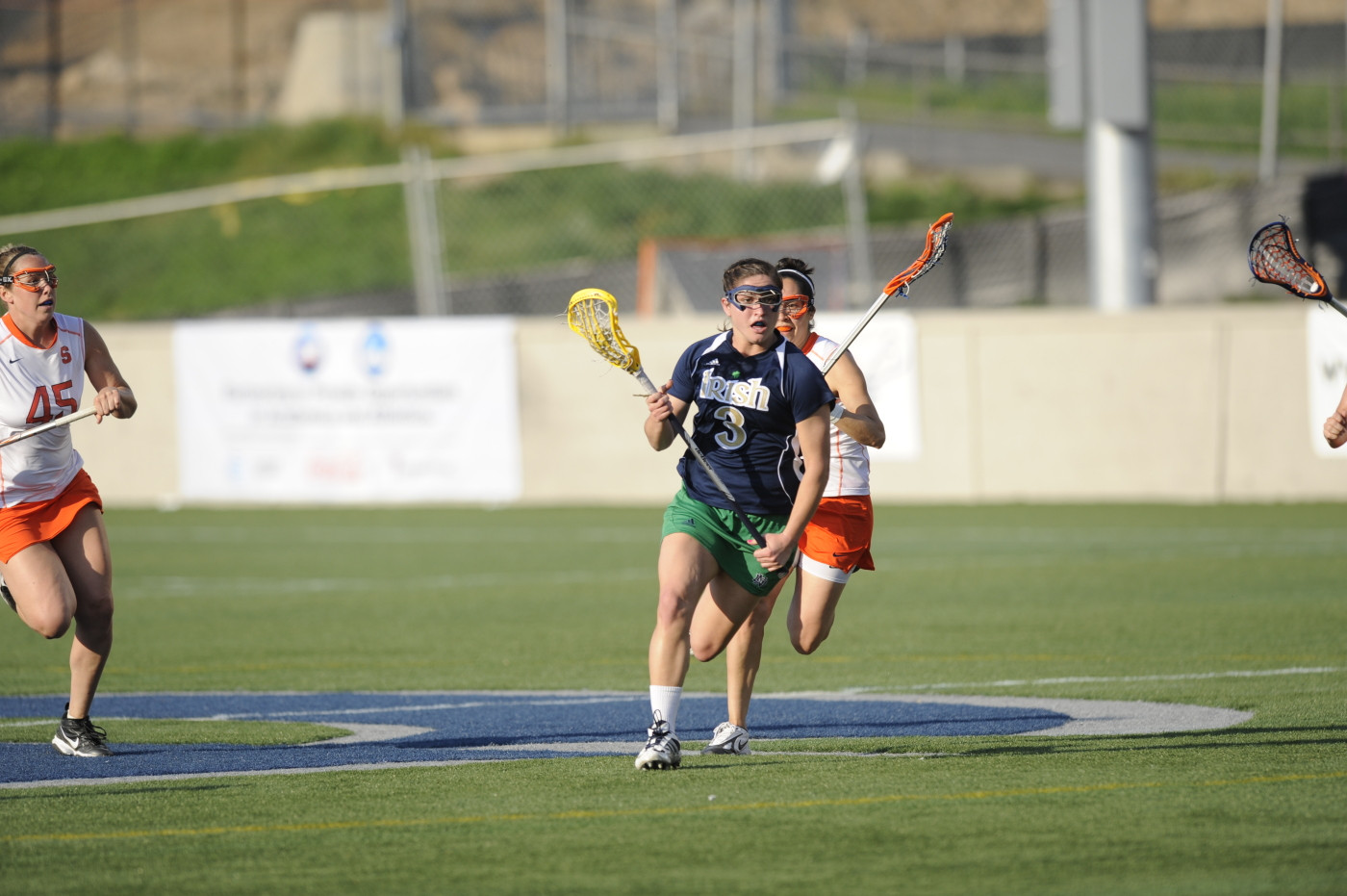 Irish Upset Seventh-Ranked Syracuse, 6-5 Junior Jackie Doherty and her Notre Dame defensive unit slammed the door on Syracuse's offense in Sunday's 6-5 win.