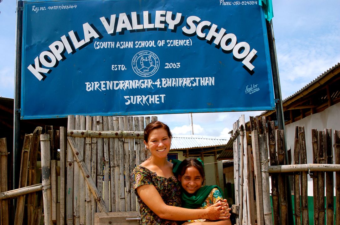 Former Notre Dame women's soccer player Lindsay Brown ('13) was inspired to use her sport to help empower young girls around the world (including Hima, a Nepalese girl pictured above). Notre Dame women's soccer is holding its annual jersey auction from Oct. 3-24 to benefit Brown's global non-profit, The SEGway Project.
