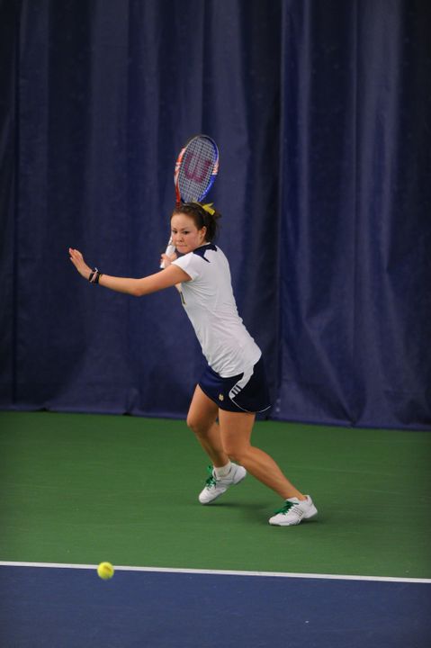 Senior Chrissie McGaffigan improved to 11-3 this season with the clinching singles win at UAB Thursday