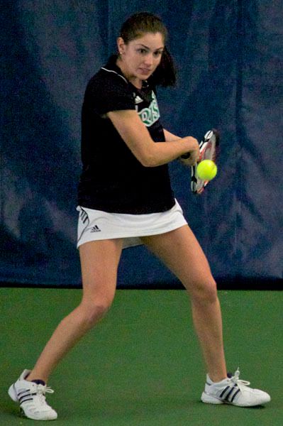 Shannon Mathews enters the weekend with a dual record of 3-0 without dropping a set and losing a mere 12 total games at No. 2 singles.