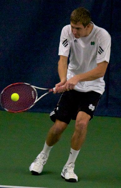 Senior Sam Keeton won a singles and doubles match on day three at the Gopher Invitational.