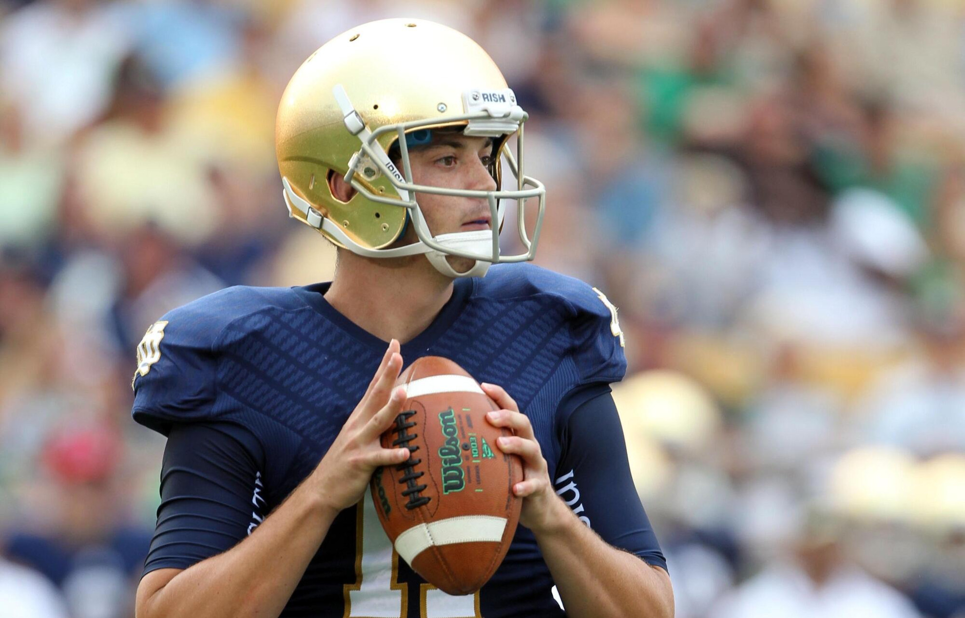Rees Leads No. 14 Notre Dame Past Temple, 28-6 Tommy Rees throws a pass.
