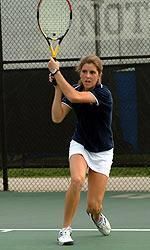 Junior Liz Donohue holds a 7-2 record this fall, which already ties her career high for singles victories in a season.