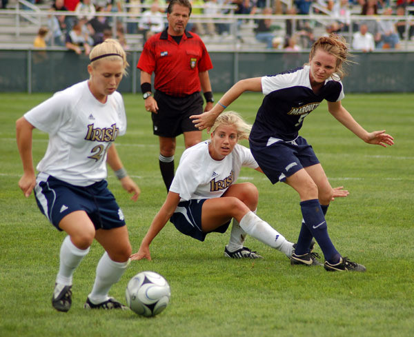 Women’s Soccer To Play Sunday At Soldier Field In KICKS For Breast Cancer Tournament Rising junior forward Erica Iantorno scored both Irish goals in a 2-1 spring exhibition win over Iowa last Saturday at Alumni Practice Field.