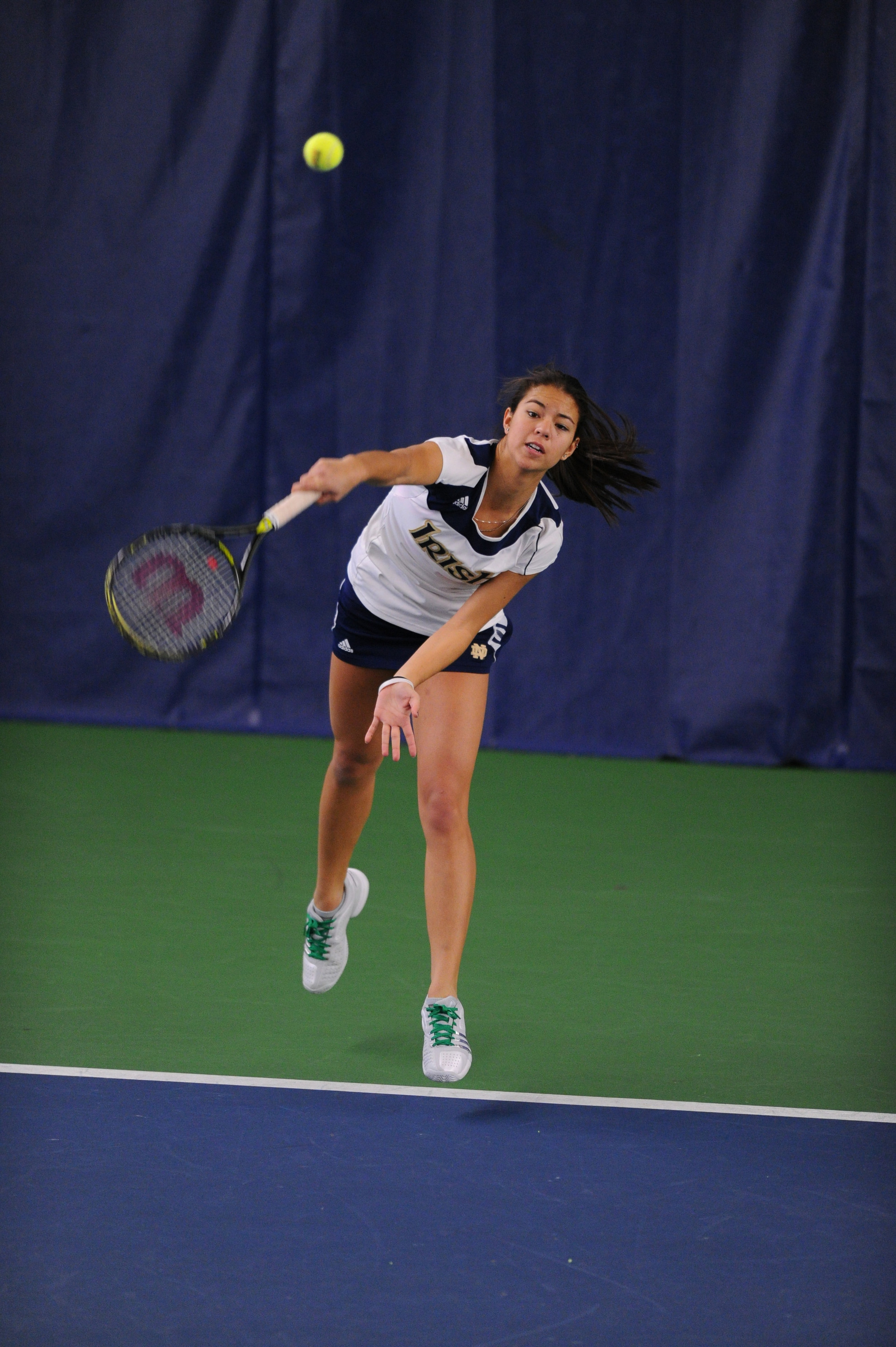Irish Squander Lead, Fall To North Carolina 4-3 Britney Sanders looks to improve on her 13-3 dual record as the Irish tangle with Michigan on Wednesday.