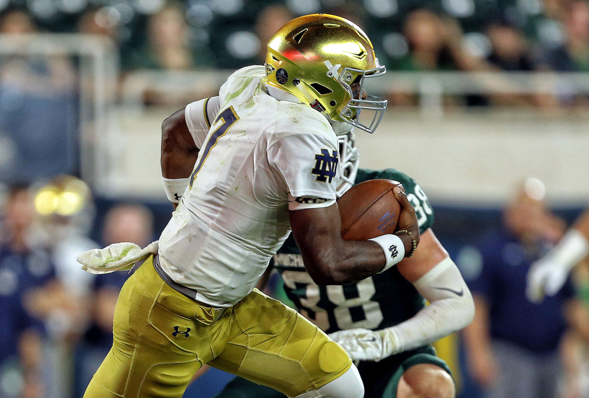 Irish Recapture Megaphone With 38-18 Win Over Spartans Irish Recapture Megaphone With 38-18 Win Over Spartans