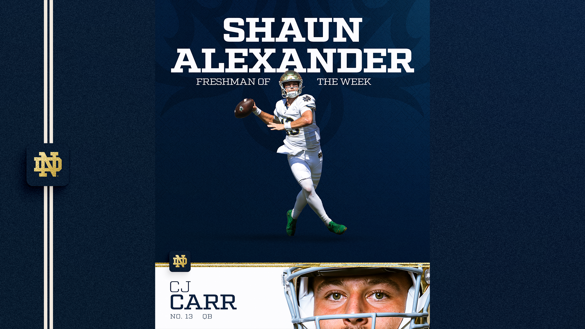 Carr Named Shaun Alexander Freshman of the Week Carr Named Shaun Alexander Freshman of the Week