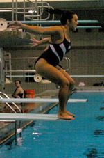 Sophomore Natalie Stitt will look to defend her two diving titles against the Panthers.