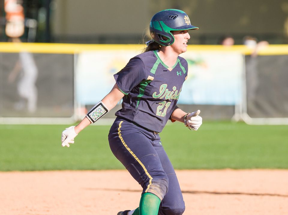 Karley Wester became Notre Dame's all-time stolen bases leader during Saturday's play at Syracuse