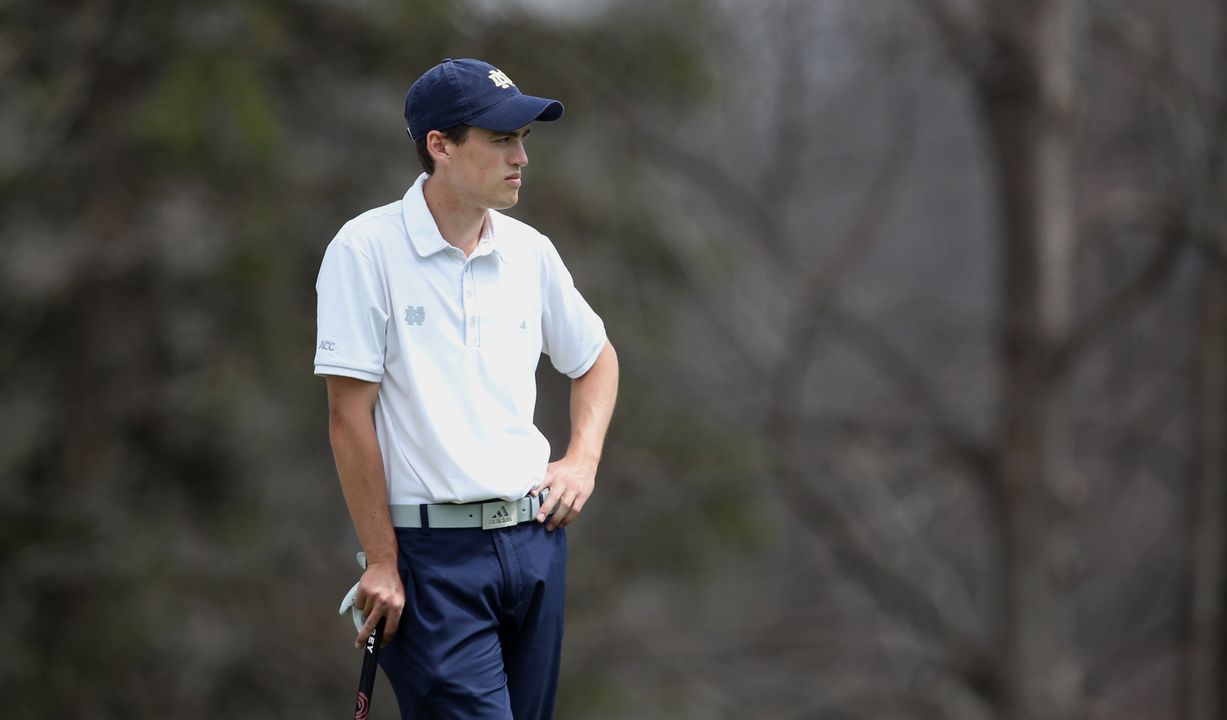 Senior tri-captain Niall Platt earned medalist honors after finishing at one-under-par 209 over his three rounds at the Oak Hill Intercollegiate