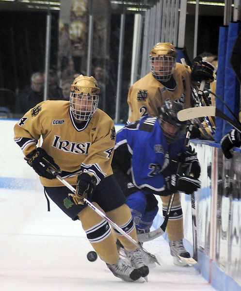 Freshman center Riley Sheahan had a goal and an assist in Notre Dame's 2-2 tie with Ohio State on Saturday night.