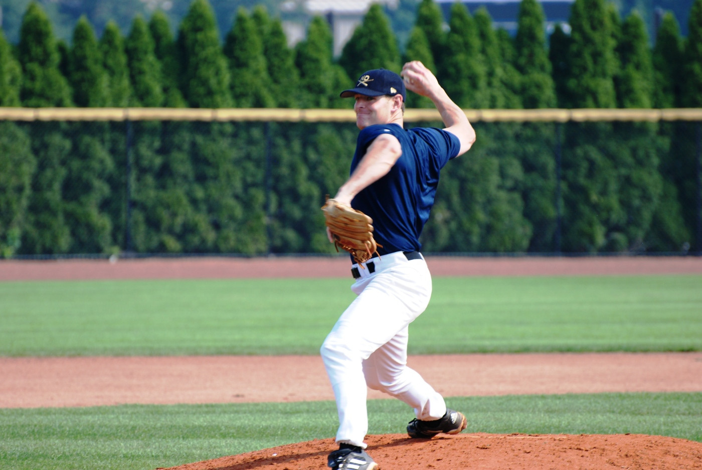Baseball Set To Host Alumni Weekend J.P. Gange '03 in action during the 2009 Alumni game.