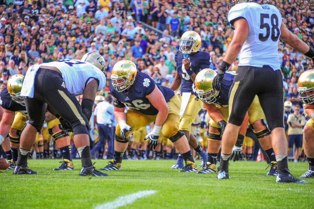 Chris Watt helped Notre Dame rush for 376 yards on 51 carries against Miami