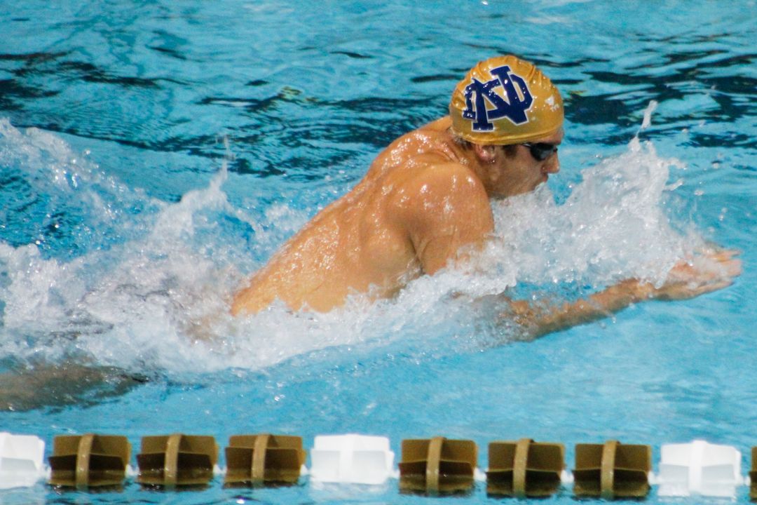 Cameron Miller assisted the 200 medley relay to a new school record.