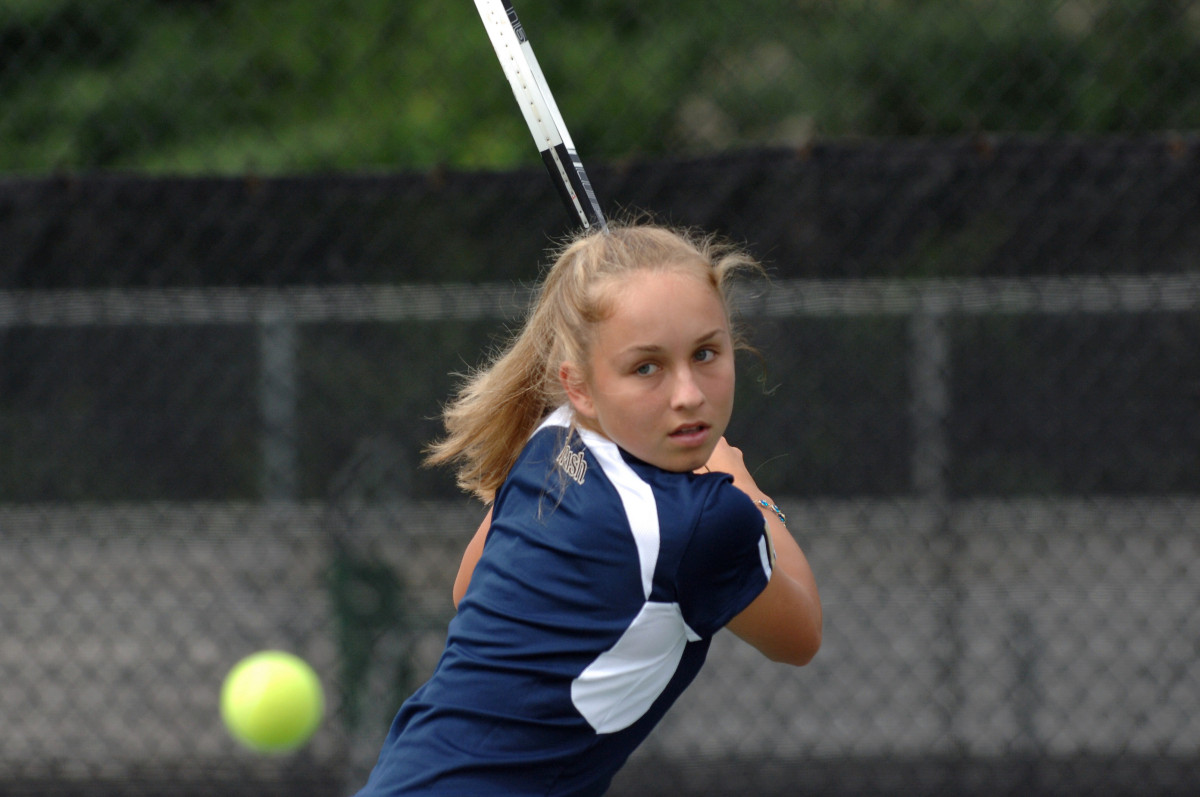 No. 14 Notre Dame Crushes No. 74 Wisconsin Cosmina Ciobanu clinched the Irish win with a 6-1, 6-2 victory over Jessica Seyferth of Wisconsin.