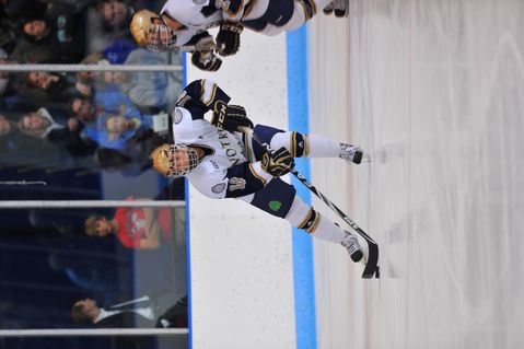 T.J. Tynan scored Notre Dame's only goal in the 6-1 loss at Ohio State.