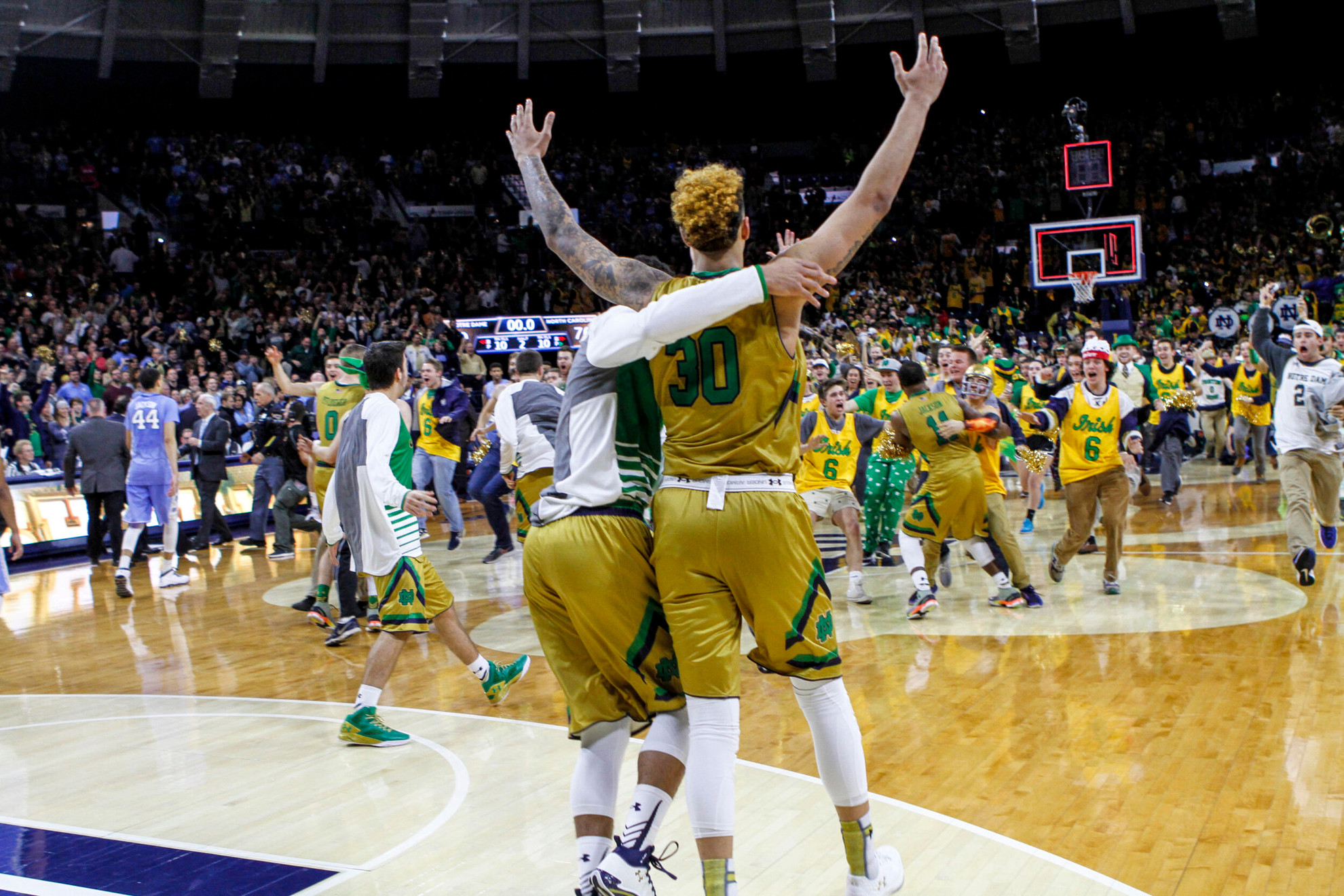 Notre Dame takes down #2 North Carolina, 80-76 Notre Dame takes down #2 North Carolina, 80-76