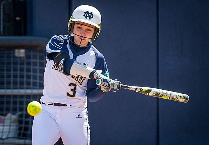 Junior All-American Emilee Koerner had five hits, including a double and a home run, and five RBI during Notre Dame's Saturday sweep of Boston College
